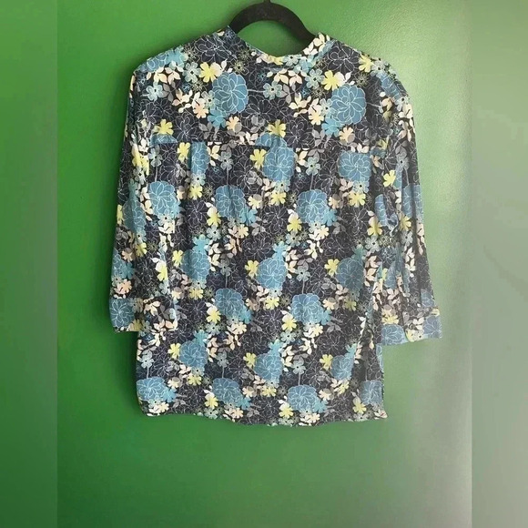 Croft & Barrow 3/4‎ Length Sleeve Floral Top Size Large EUC! - Picture 4 of 4
